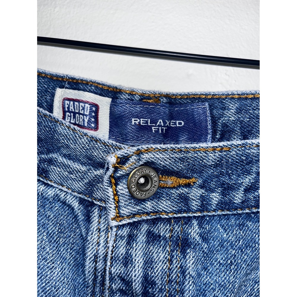 Faded Glory Dad Shorts Denim Size 14 Vintage 90s Style - Picture 7 of 7